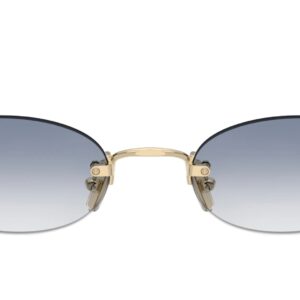 Pale Gold Oval Sunglasses 3718