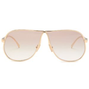 Lunettes de soleil métal doré luxe mode 3925
