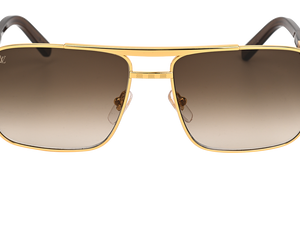 Lunettes de soleil carrées aviateur de luxe 7734