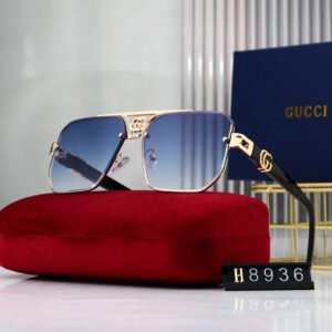 Fashion Metal Logo Polygon lunettes de soleil 8936