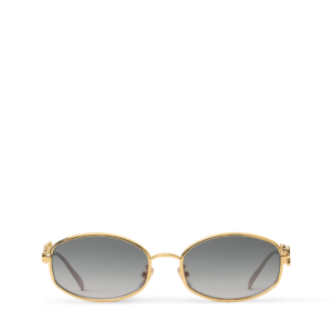 Lunettes de Soleil Métal Rond Logo Luxe 9731